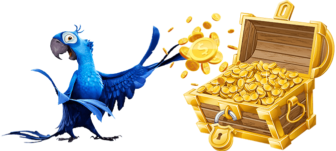 parrot with gold